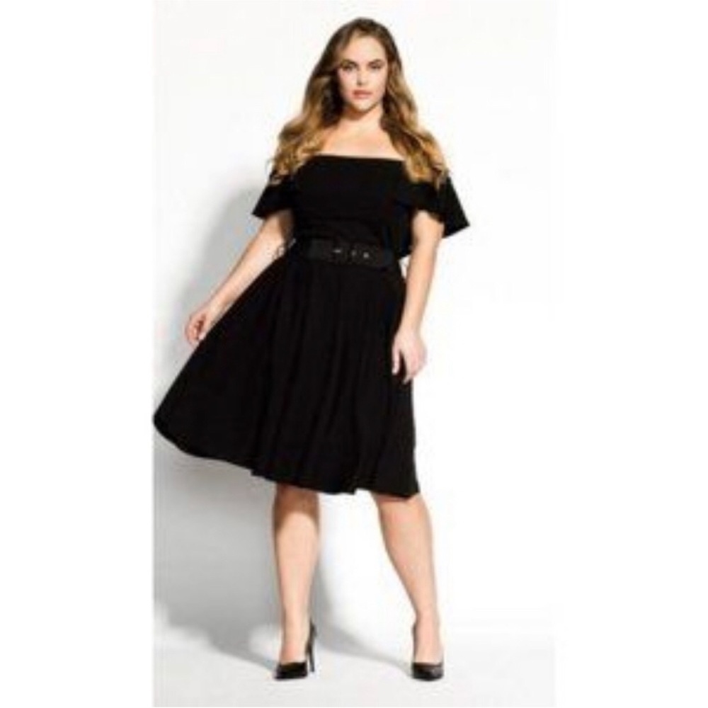 NWOT CITY CHIC Off-The-Shoulder Dress Size 18